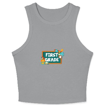Discover First Grade 1st Grade Teacher Appreciation School Crop Tank Top