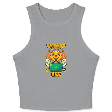 Discover Worker From homes Bee Crop Tank Top Funny Telecommuter Crop Tank Top