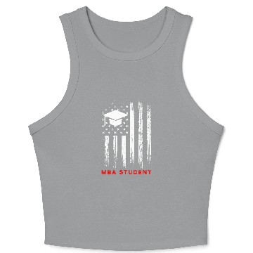 Discover MBA Student Business Degree Graduation 123 Crop Tank Top