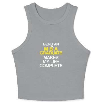 Discover MBA Student Business Degree Graduation 106 Crop Tank Top