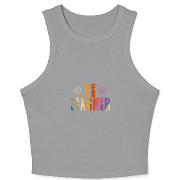 Discover PE Teacher Physical Education School Matching Group Phys Ed Crop Tank Top