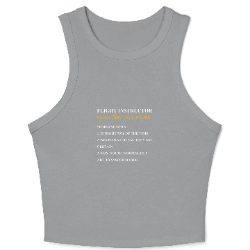Discover Flight Instructor Pilot Aviation Trainer 24 Crop Tank Top