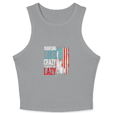 Discover Working Like crazys Hard Worker Employed Lazy Sloth Support Crop Tank Top