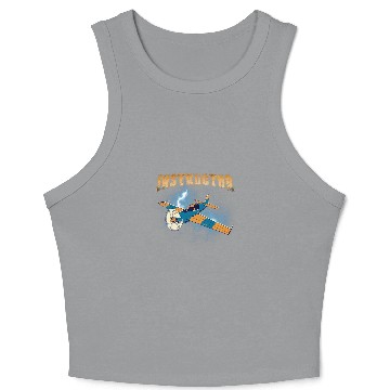 Discover Flight Instructor Pilot School Airplane Teacher Crop Tank Top
