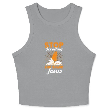 Discover Stop Scrolling And Share Jesus Bible Study Christian Crop Tank Top