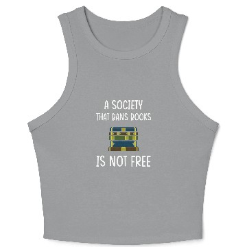 Discover Banned Book Reader Lover Library Librarian Read Reading Crop Tank Top