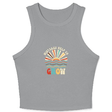 Discover groovy growth mindset positive teachers back to school Crop Tank Top