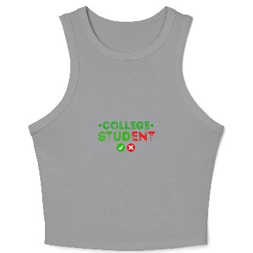Discover Funny College Student Stud For Students College College Stud Crop Tank Top