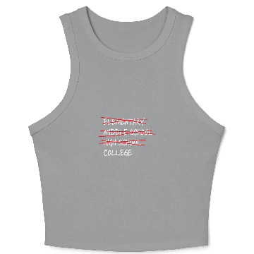 Discover Punny High School Done Student Goals For College bound Crop Tank Top