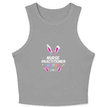 Discover Im The nurses Practitioner Bunny Easter Day Rabbit Matching Crop Tank Top