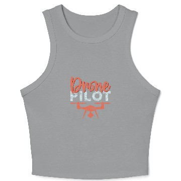 Discover Funny Drone Pilot Quadcopter Crop Tank Top