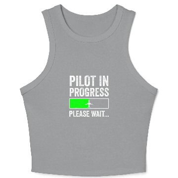 Discover Funny Flight School Student Pilot In Progress Crop Tank Top