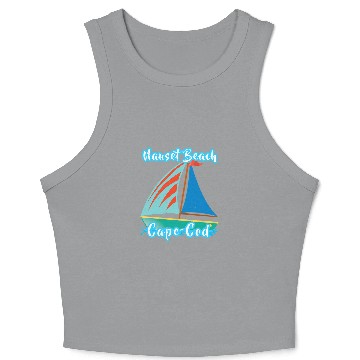 Discover distressed nauset beach cape cod summer vacation sail boat Crop Tank Top