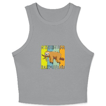 Discover Student Lazy School Learning Lounge Sloth Crop Tank Top