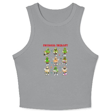 Discover Physical Therapy ChristmasPhysical Therapistxmass Tree Cake Crop Tank Top