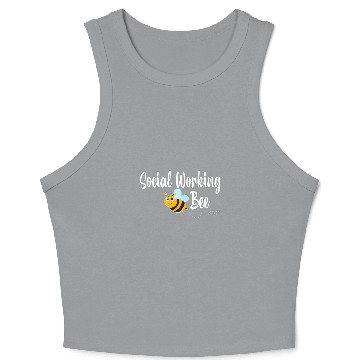 Discover Social Working Bee Bumblebee Funny Social Worker Crop Tank Top