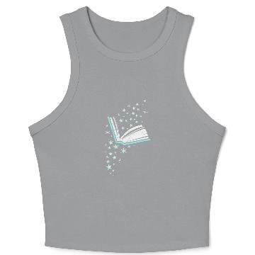Discover Magic Book Literary Writing Geeky Writer Reading Crop Tank Top Crop Tank Top