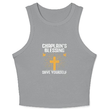 Discover Christian Chaplain Profession Religious Worker Cross Crop Tank Top