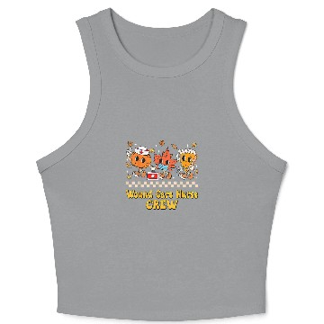Discover Wound Care nurses Crew Pumpkin Pie Fall Leaf Thanksgiving Crop Tank Top