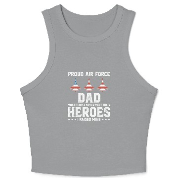 Discover Proud Air Force Dad Crop Tank Top Crop Tank Top