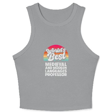 Discover Worlds Medieval and Modern Languages Professor Crop Tank Top