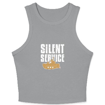 Discover Funny Silent Service UBoat Submarine Submariners Crop Tank Top