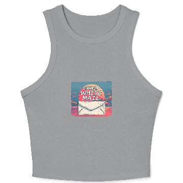 Discover Straight White Mail Postal Worker 1 Crop Tank Top