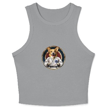 Discover Corgi in Jiu Jitsu Gi Crop Tank Top