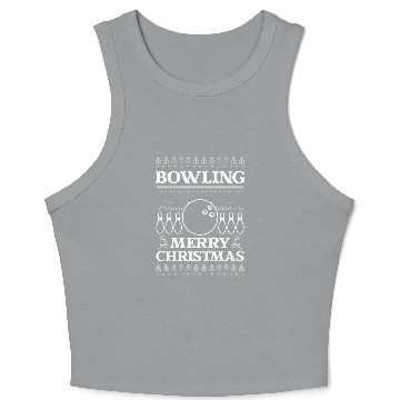 Discover Bowling Merry Christmas Design Crop Tank Top