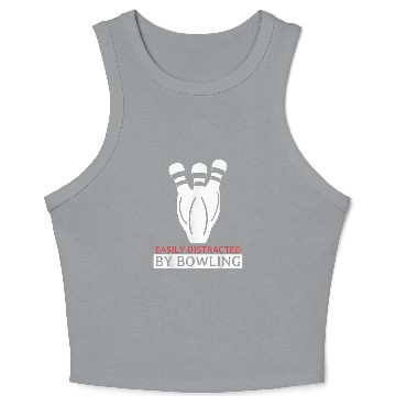 Discover Bowling Lover TenPin Bowler Crop Tank Top