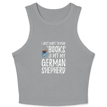 Discover German Shepherd Avid Book Reader Funny Dog Mom 1 Crop Tank Top