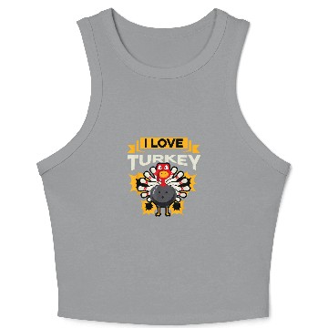 Discover Bowling Men Boys Thanksgiving Crop Tank Top