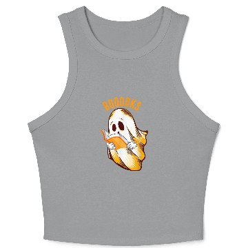 Discover Cute Teacher Halloween Booooks ghosts Reading Crop Tank Top
