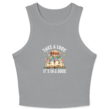 Discover Take A Look Its In A Book Rainbow Reading 2 Crop Tank Top