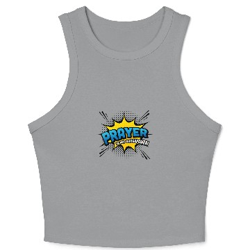 Discover Prayer is my Superpower Fun Comic Book Religious Crop Tank Top