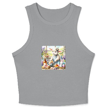 Discover Easter Lamb In Soap Making Workshop Lavender Honey Milk Crop Tank Top