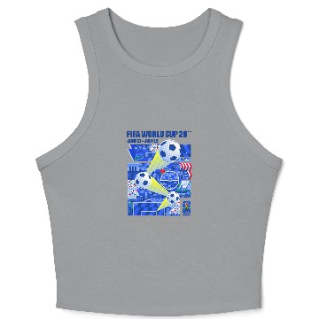 Discover FIFA World Cup 2026 Philadelphia Poster By Nicholas McClintock Baseball Jerseys Crop Tank Top