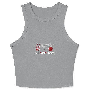 Discover Peace Love Bowling Sublimation Crop Tank Top