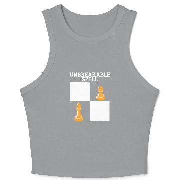 Discover Unbreakable Spell Chess Pawn Bishop Chess Player Board Game Crop Tank Top