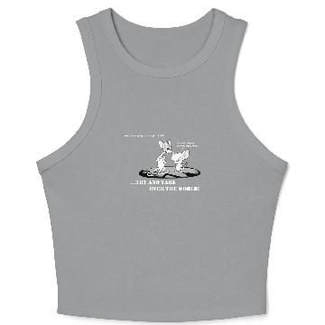 Discover Pinkies and the Brain Cartoon Crop Tank Top