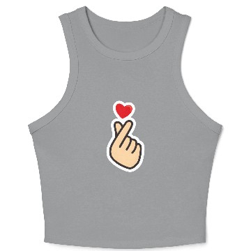Discover bts love hand Crop Tank Top