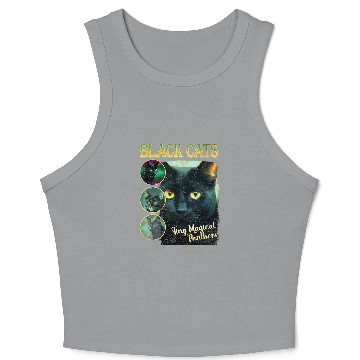 Discover Funny black cats Lover 90s Bootleg Crop Tank Top