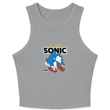 Discover Sonic The Hedgehog Sonic Crawled Up In A Ball Retro Shot Pullover Crop Tank Top