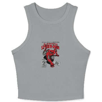Discover Marvel Spider-Man Retro Comic Pullover Crop Tank Top, Gift For Fan