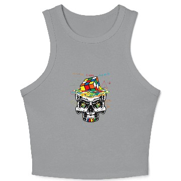 Discover Cool Math Rubik Rubix Rubics Player Cube Math Crop Tank Top