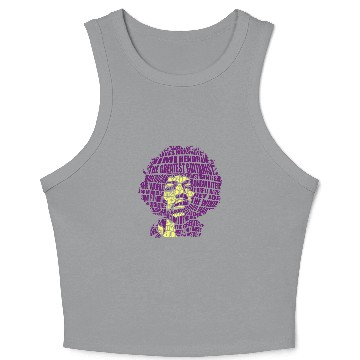 Discover Jimi Hendrix Crop Tank Top, Jimi Hendrix Calligram Crop Tank Top