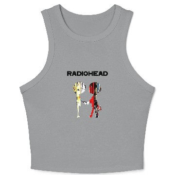 Discover Shake hands in Black Radiohead Crop Tank Top