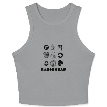 Discover Radiohead Black Icon Crop Tank Top