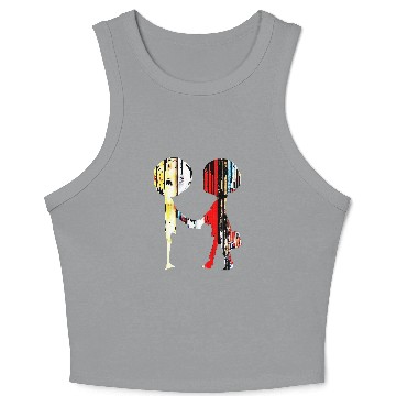 Discover Colorful Shake hands Radiohead Crop Tank Top