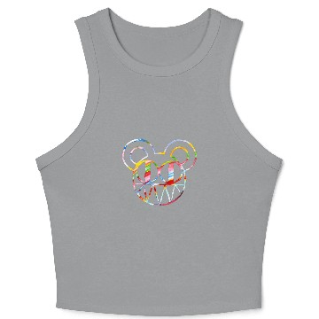 Discover Radiohead Colorful Bear Head Crop Tank Top